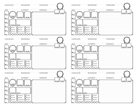 Printable Dnd Character Sheet Pdf