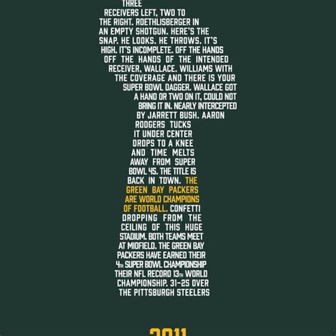 Green Bay Packers 2011 Super Bowl Poster - Etsy