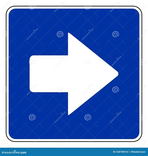 Right arrow and road sign stock vector. Illustration of danger - 228789816