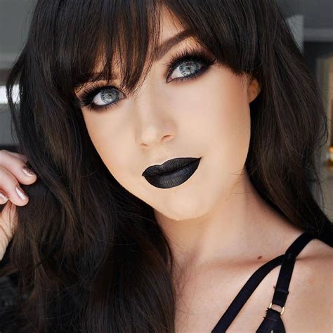 Black lipstick | Black lipstick makeup, Black lipstick, Black lipstick look