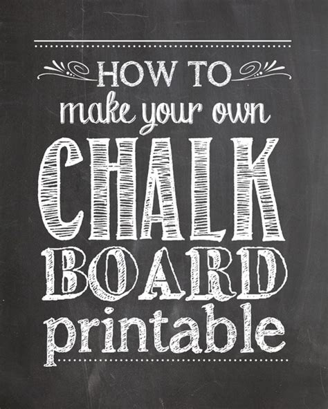 Free Chalkboard Printable Templates - FREE PRINTABLE TEMPLATES