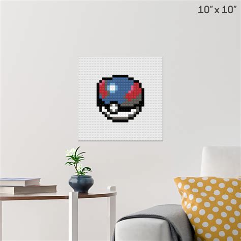 Great Ball Pixel Art Wall Poster - Build Your Own with Bricks! - BRIK