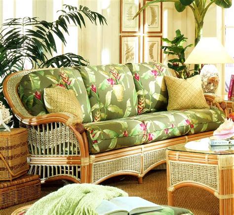 Image detail for -Indoor Rattan Sofa w Cushion | Sunroom furniture, Wicker sofa, Furniture