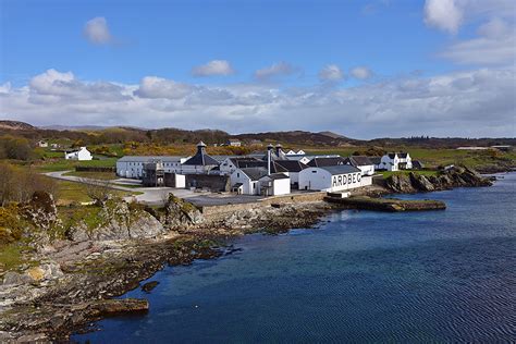 Ardbeg distillery from the shore in April 2017, Isle of Islay | Islay Pictures Photoblog