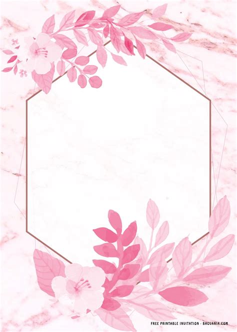 (FREE Printable) - Blush Pink Floral Birthday Invitation Templates | Pink invitations, Floral ...