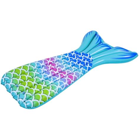 5.75' Blue and Green Mermaid Tail Swimming Pool Float - Walmart.com - Walmart.com