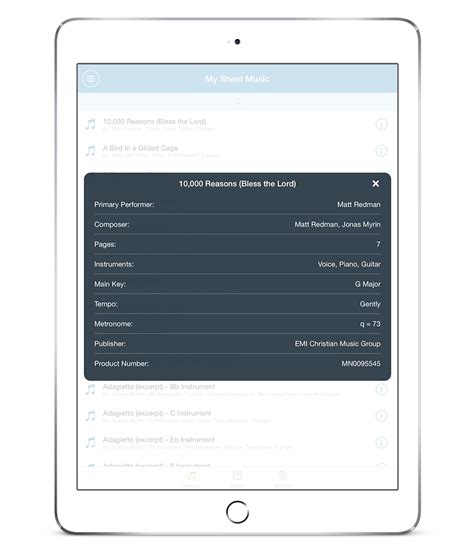 Sheet Music on iPad with Musicnotes Sheet Music Viewer for iPad