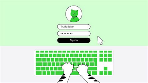 Cat Paws Typing On Keyboard Stock Illustration - Download Image Now - Domestic Cat, Laptop ...