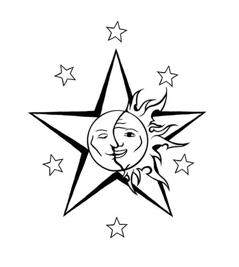 Moon And Star Drawing at GetDrawings | Free download