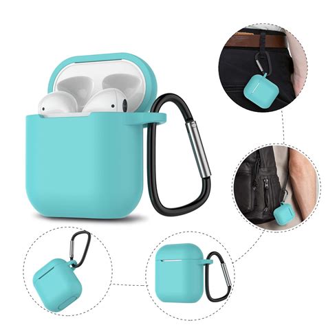 AirPods Silicone Case, AirPods Case with Keychain, Njjex Shockproof ...