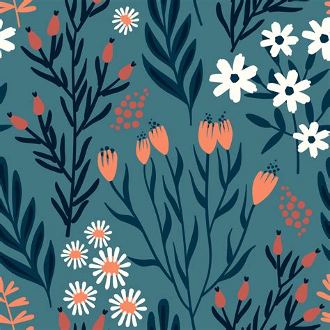 Floral seamless pattern. Vector design for different surfaces. 344993 Vector Art at Vecteezy