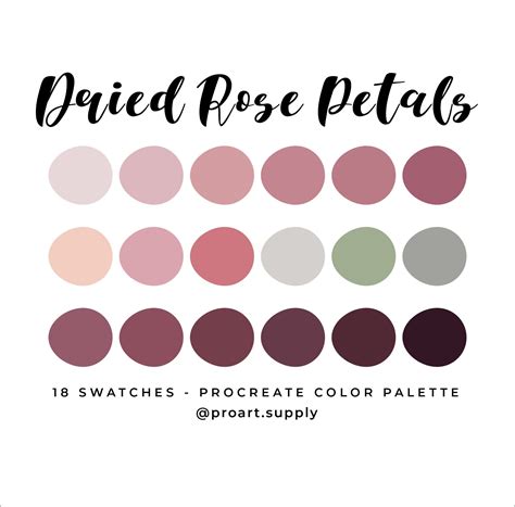 DRIED ROSE PETALS Procreate Color Palette Hex Codes Pink | ubicaciondepersonas.cdmx.gob.mx