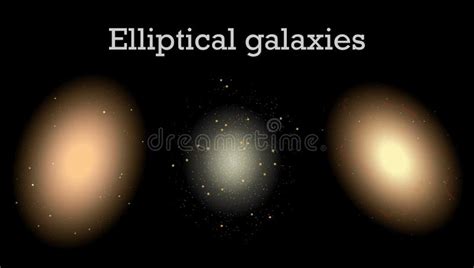 Elliptical Galaxies Collision Stock Illustration - Illustration of galaxies, magical: 2503404