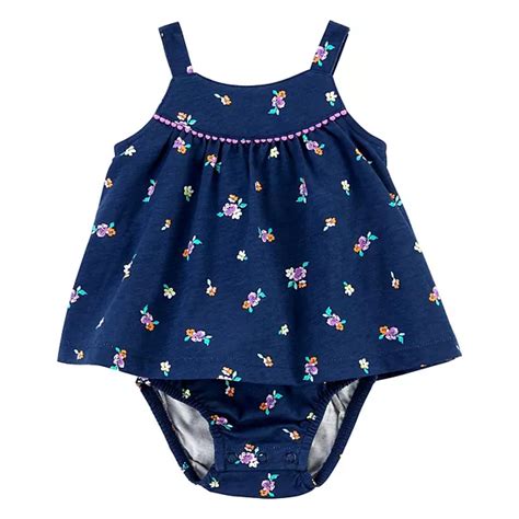 Baby & Toddler Girl Carter's 1-Piece Navy Floral Dress