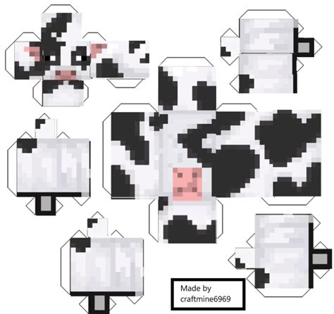 Pixel Papercraft - Dairy cow (Minecraft Earth)