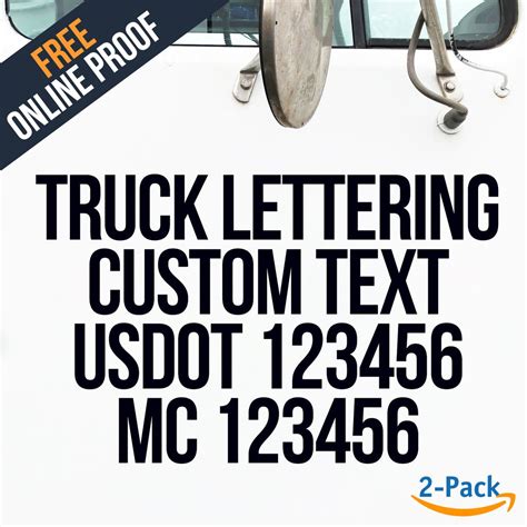 Custom Semi Truck Door Lettering Vinyl Decal Stickers (Online Proof ...