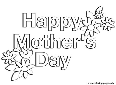 Mothers Day Coloring Pages Easy | Let's Coloring The World