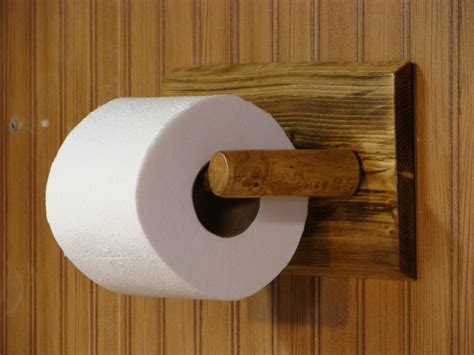 Rustic Wood Toilet Paper Holder - Etsy