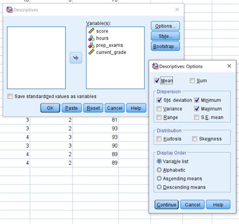 How to Calculate Descriptive Statistics for Variables in SPSS