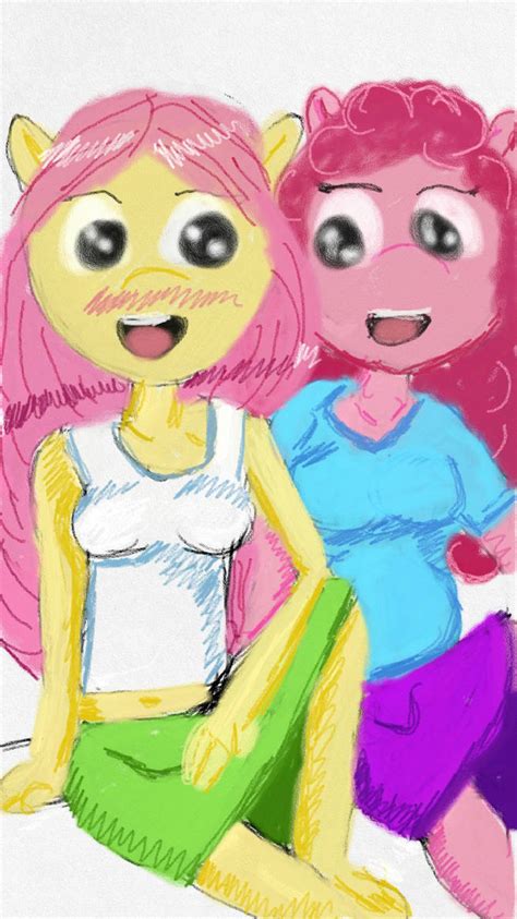 Fluttershy and Pinkie Pie by kaykeyser on DeviantArt