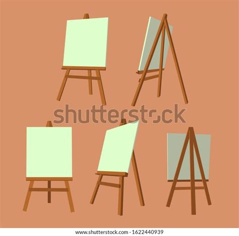 Artist Wooden Drawing Stand Illustration Side Stock Vector (Royalty ...