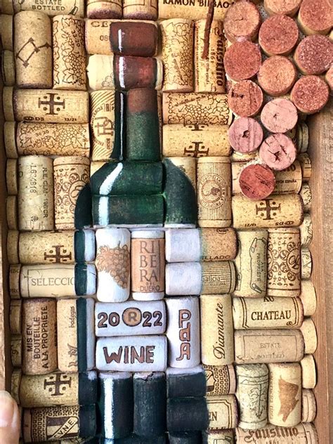 Wine Cork Wall Decor, Wood Wall Art,wine Lover Gift, Wine Cork Art, Bar ...