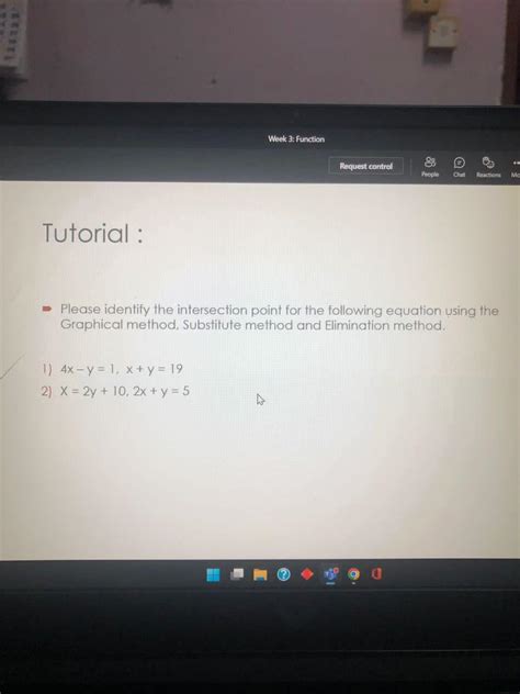 Solved Please identify the intersection point for the | Chegg.com