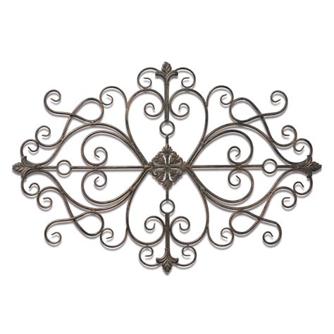 Rustic Metal Scroll Wrought Iron Wall Decor 36" x 24", Hanging ...