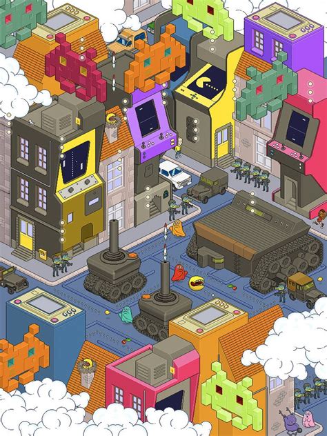 Retrogaming 2 | Pixel art, Video game art, Isometric art