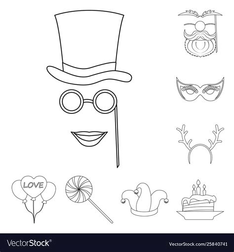 Design party and birthday logo set Royalty Free Vector Image