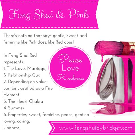 Feng Shui and the Color Pink for Peace and Love