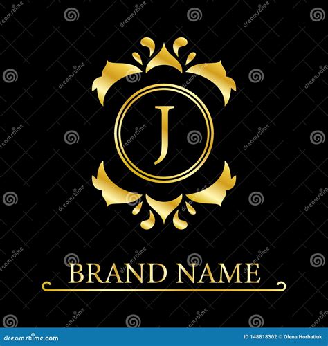 Gold Elegant Letter J. Graceful Style. Calligraphic Beautiful Logo ...