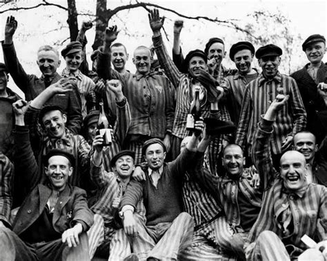 Survivors of Buchenwald celebrate their liberation by American forces ...