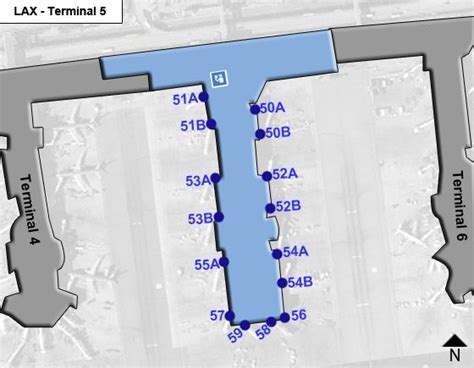 Lax Terminal 5 Map - United States Map States District