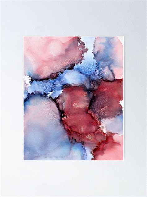 "Red & Blue Abstract Art" Poster for Sale by MyAbstractInk | Redbubble