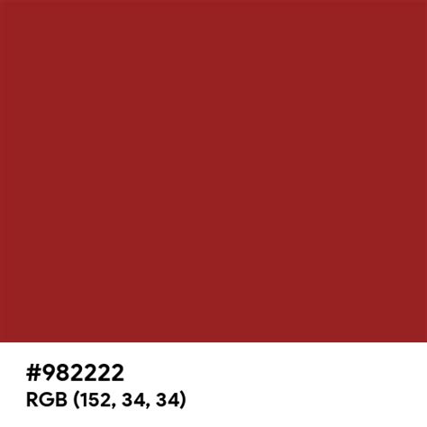 Carmine Red (RAL) color hex code is #982222