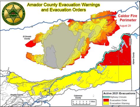 Caldor Fire Updates to Evacuation Orders, Warnings, and Road Closures ...