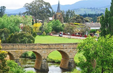 Richmond, Tasmania Looking out over Australia's oldest bridge - which is still in use ...