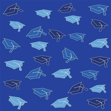 Grad Hats Graduation Blue Backdrop - 6155 | Graduation backdrop, Blue ...