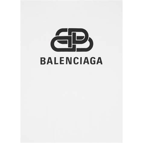 Balenciaga Bb Logo-print Cotton T-shirt in White for Men - Lyst