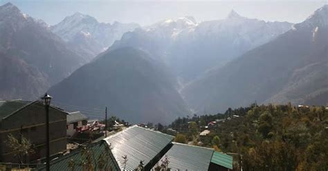 drone fly above kailash kinnaur in kalpa region revealing indian ...