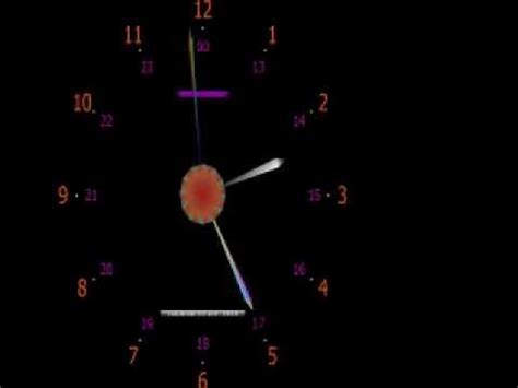 Animated clock screen saver DEMO - YouTube