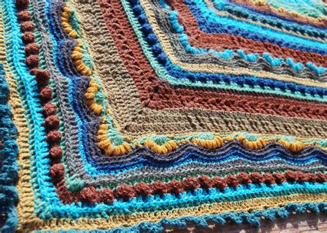 Intricate textured blanket, square crochet blanket | BuyBrittique