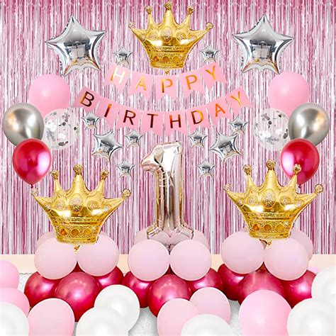 Baby Girl First Birthday Decorations - 1st Themes India | Ubuy