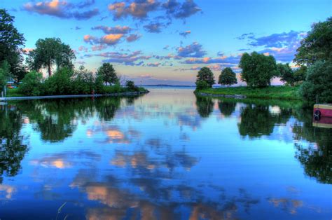 Free Images : landscape, tree, water, sunset, flower, lake, river, panorama, dusk, pond, evening ...