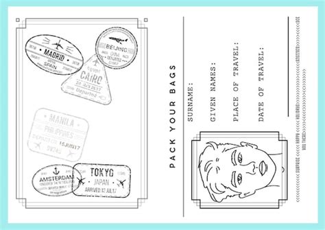 Printable Passport Template For Teachers