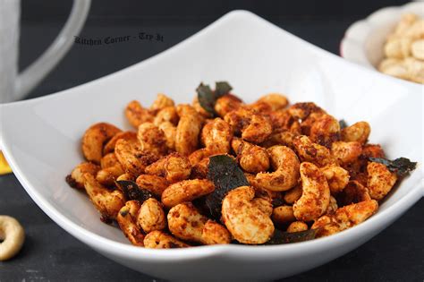 Easy Masala Cashew Nuts/ Roasted Kaju with Ghee