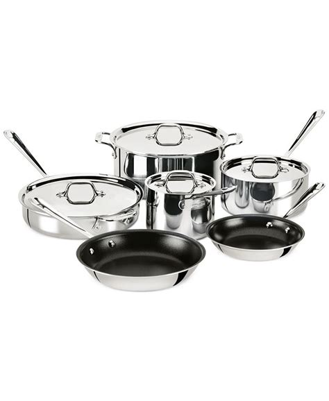 All-Clad Nonstick Stainless Steel 10-Piece Cookware Set & Reviews ...