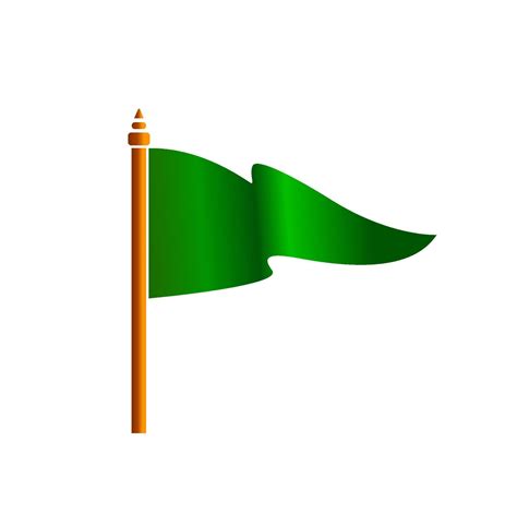 Green flag vector icon on white color. 20291484 Vector Art at Vecteezy