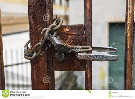 Locked gate stock photo. Image of closed, detail, locked - 62818362